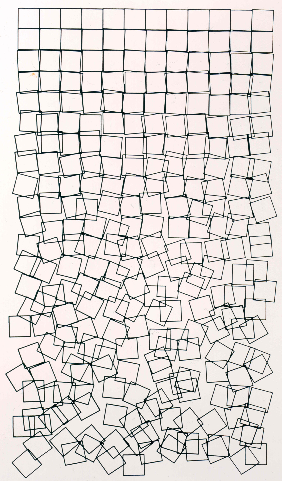 Georg Nees: Würfel-Unordnung, 1968-1971