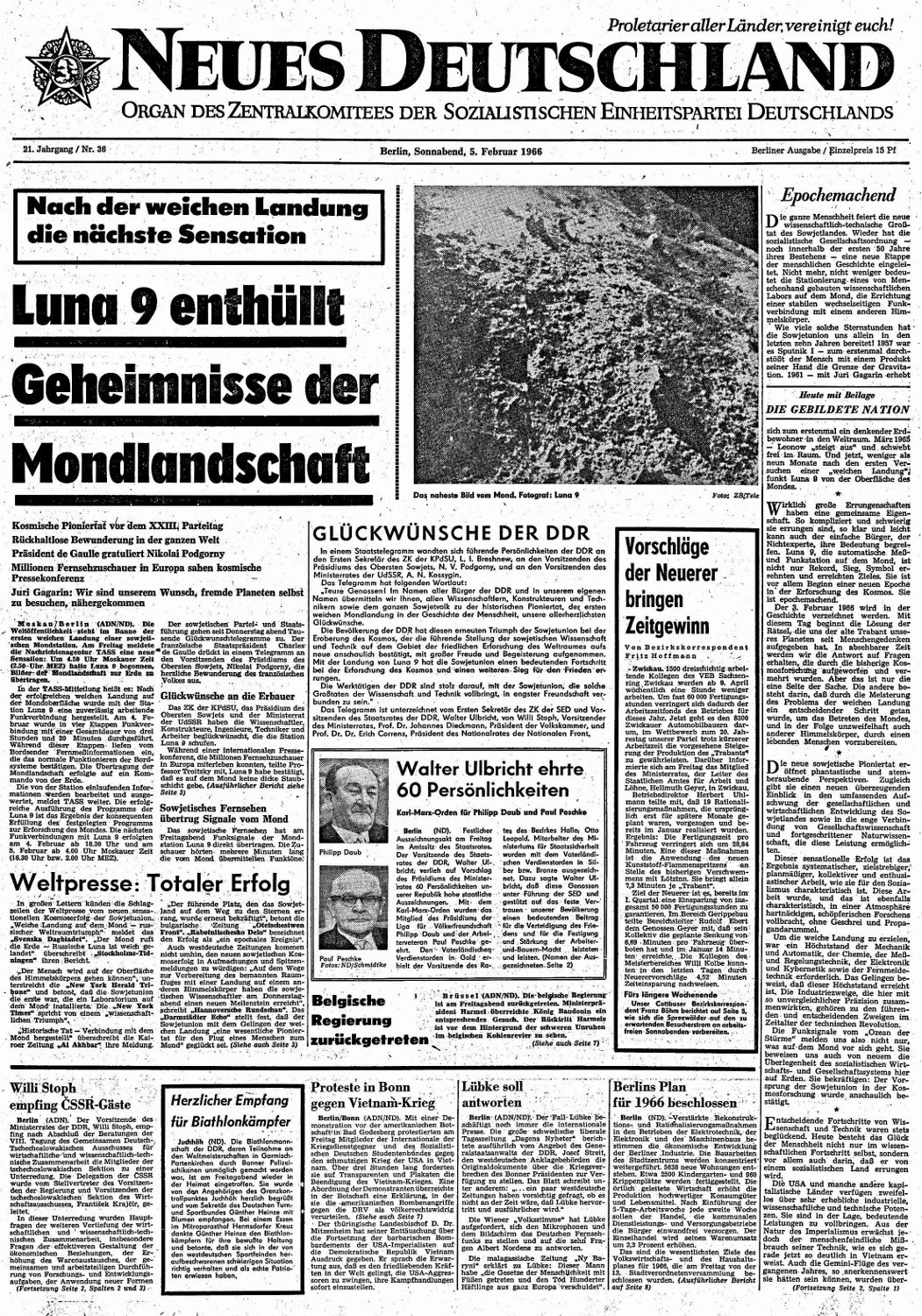 "Neues Deutschland", 5. Februar 1966