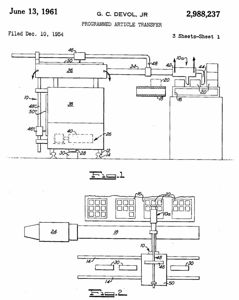 Industrieroboter-Patent von George Devol von 1954