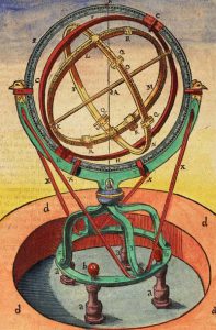 Ein mathematisches Instrument war diese Armillarsphäre zur Messung von Sternpositionen